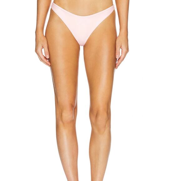 Lovers + Friends Pastel Pink Bikini Bottom MEDIUM High Cut Cheeky Lilibet NEW - Picture 1 of 6